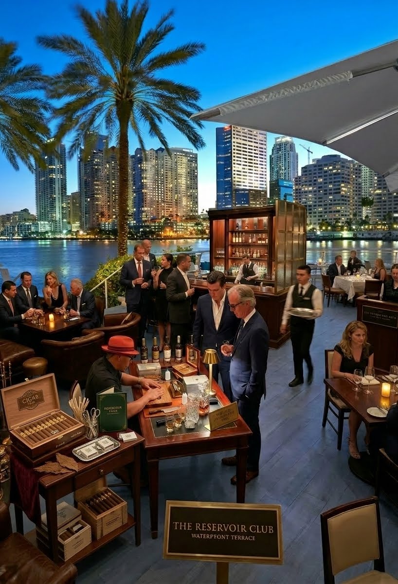 Bar restaurant cigar experience